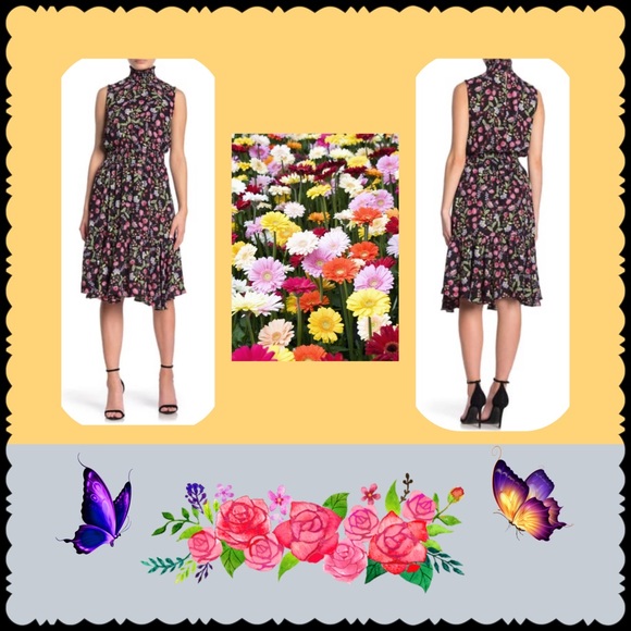 Nanette Lepore “Smock Mock Neck”Dress - Picture 3 of 6